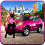 pink taxi driving game 3d